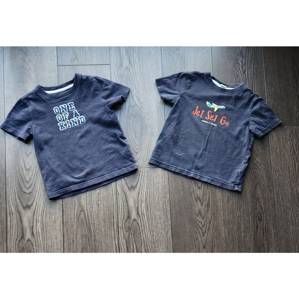 Janie and Jack 'One of a kind' and 'Jet Set Go' tees, 3t